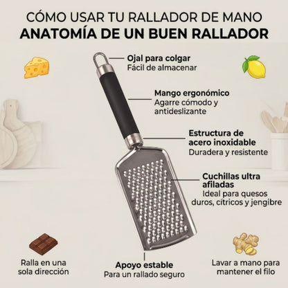 Rallador de Cocina de Acero Inoxidable