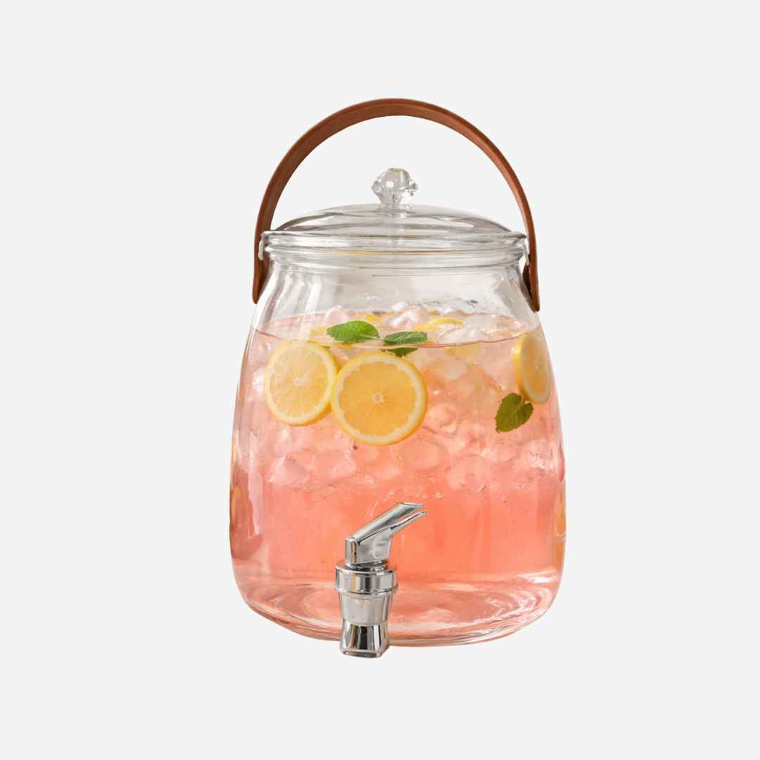 Dispensador de Bebidas de Acrílico de 5 Litros con Llave y Asa de Transporte