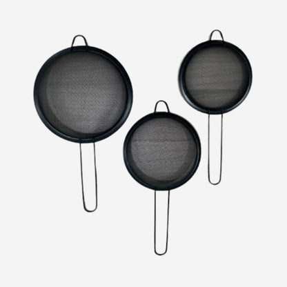 Set de 3 Coladores de Acero Inoxidable – Malla Fina Multiusos