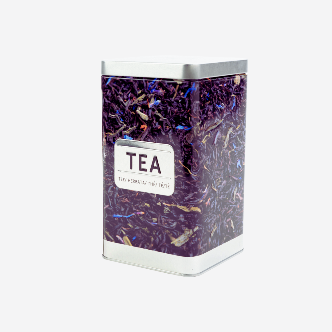 Recipiente en lata con tapa rectangular "TEA" 1.5 L