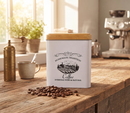 Lata Cuadrada para Café de 500 ml con Tapa