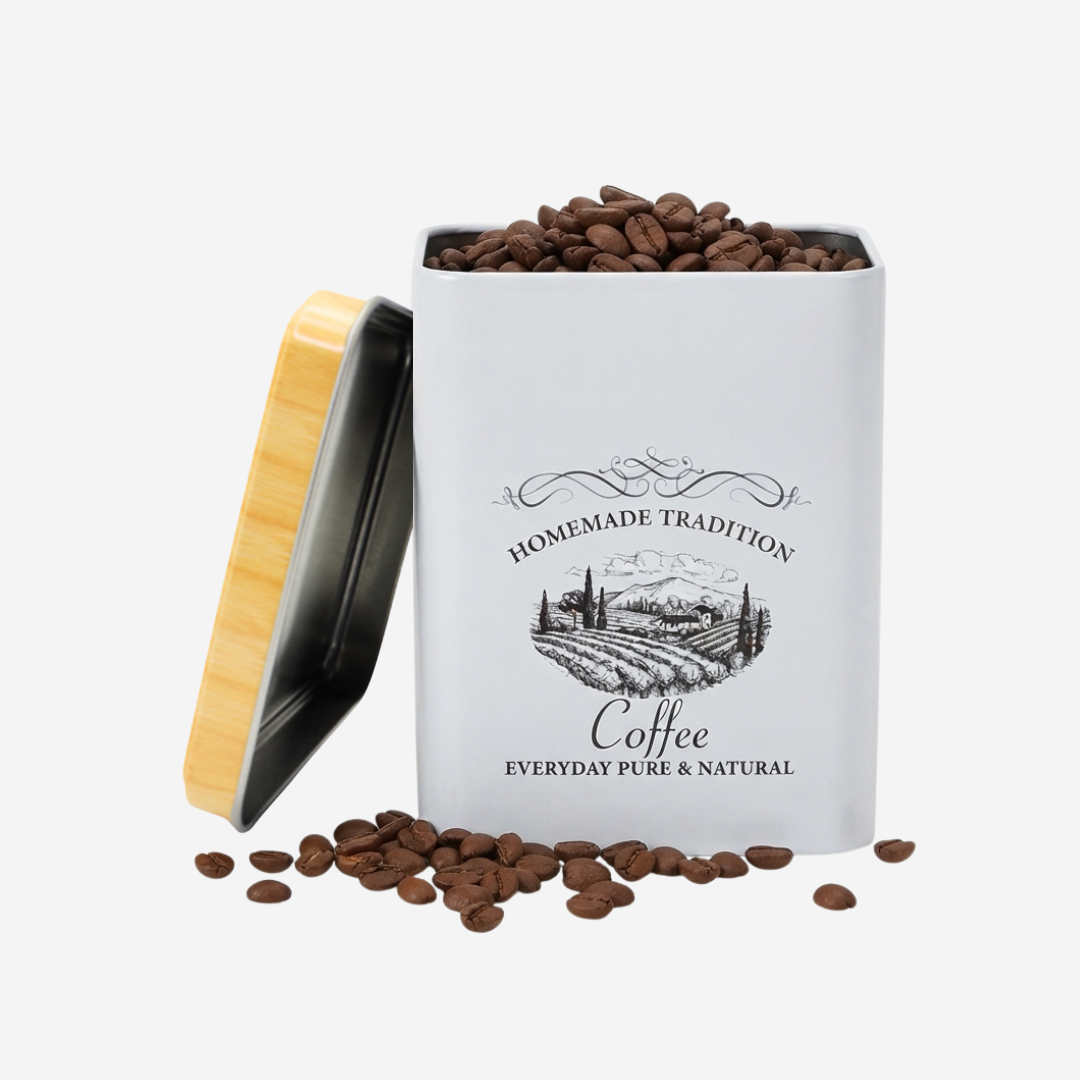 Lata Cuadrada para Café de 500 ml con Tapa
