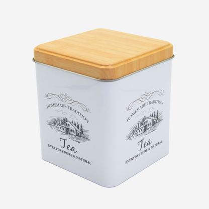 Lata cuadrada con tapa "Tea" 500 ml