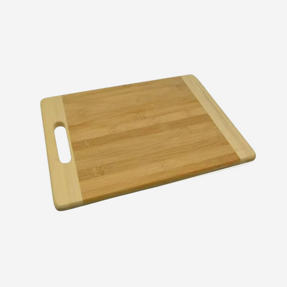 Tabla para Picar de Bambú Natural con Asa Ergonómica y Bordes Reforzados para Cocina