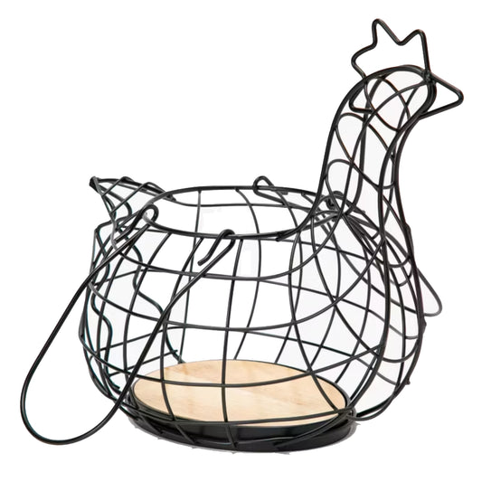 Canasta para Huevos en Forma de Gallina