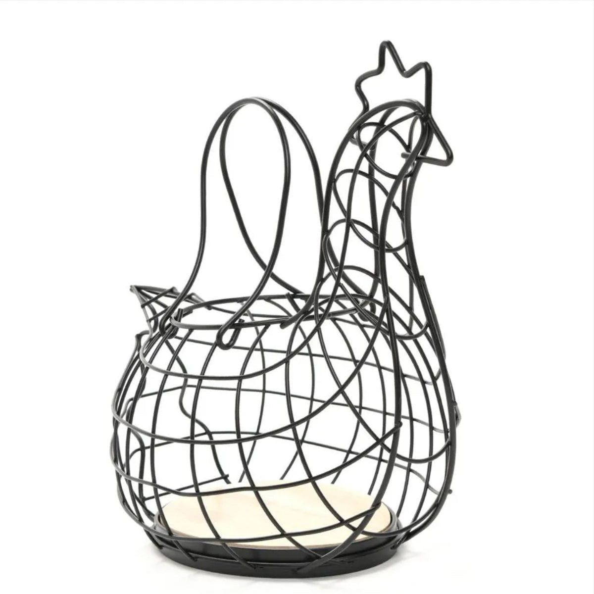 Canasta para Huevos en Forma de Gallina