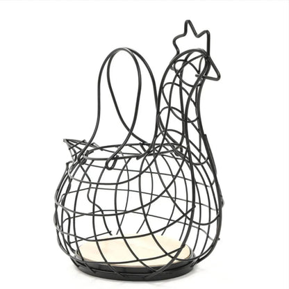 Canasta para Huevos en Forma de Gallina
