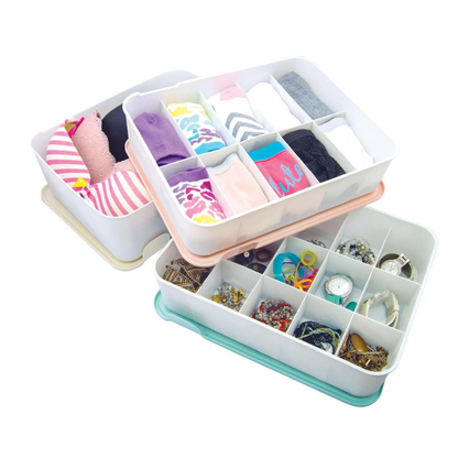 Set de 3 Cajas con tapa organizadoras para ropa interior