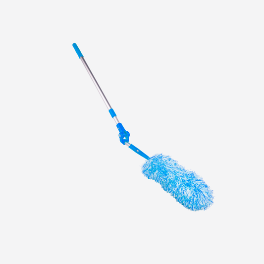 Sacudidor de Microfibra con Mango Telescópico y Cabezal Articulado | Color Azul