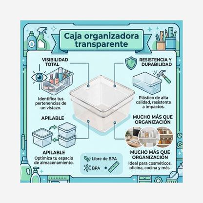Caja organizadora transparente