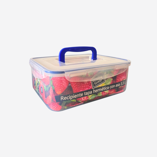 Recipiente Hermético de 3.3 L con Asa y Broches | Good & Good
