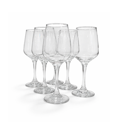 Set de 6 copas de vidrio