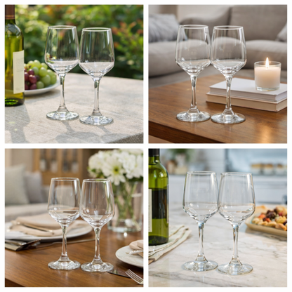 Set de 6 copas de vidrio