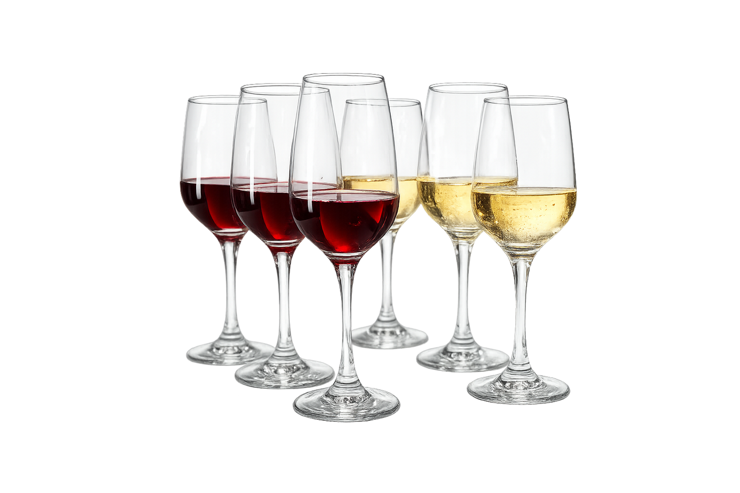 Set de 6 copas de vidrio