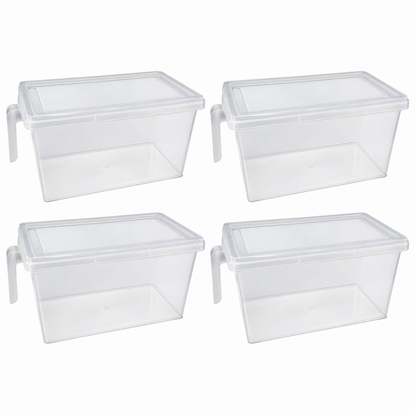 Juego De 4 Organizadores Para Refrigerador Con Tapa Y Asa