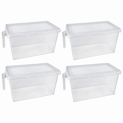 Juego De 4 Organizadores Para Refrigerador Con Tapa Y Asa