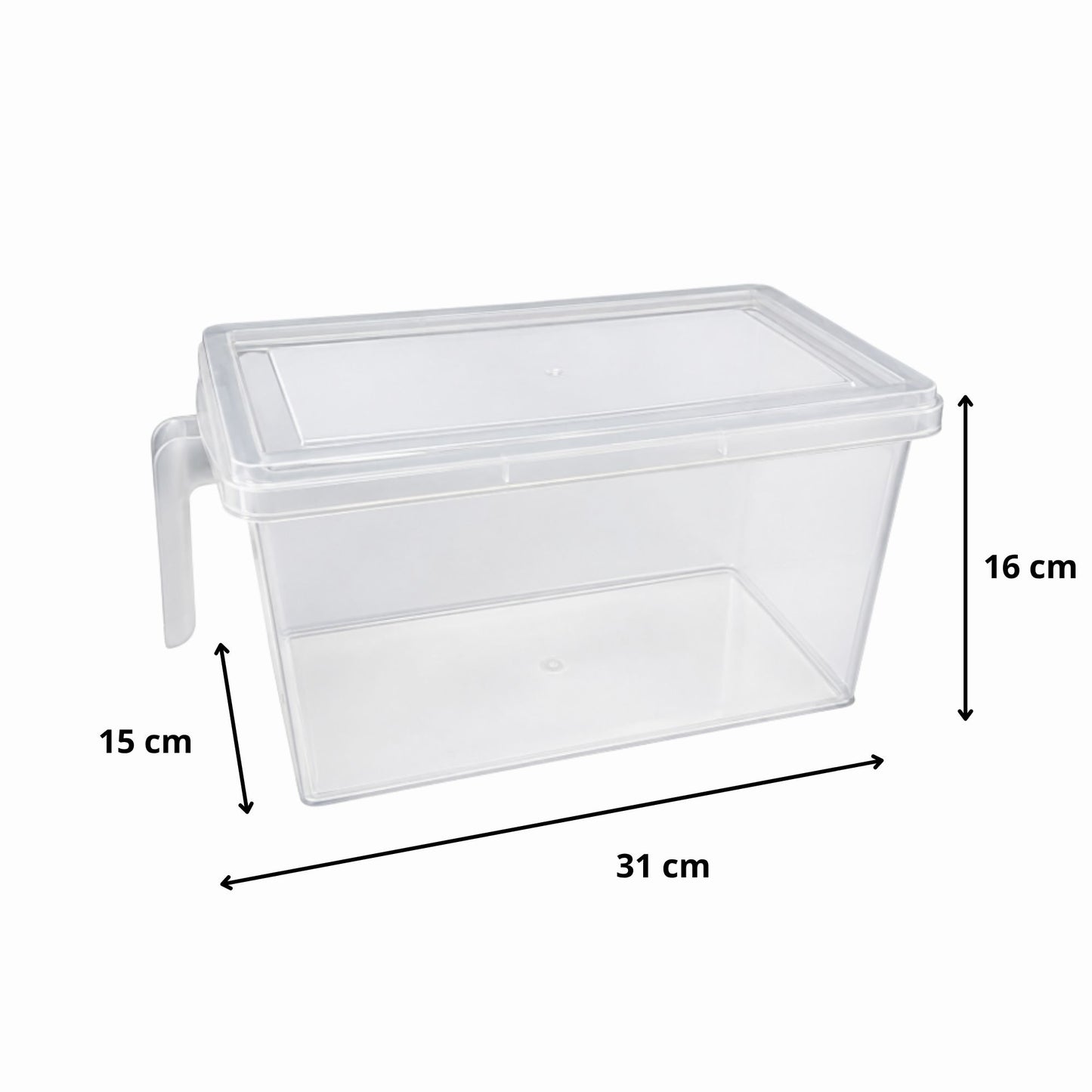 Juego De 4 Organizadores Para Refrigerador Con Tapa Y Asa