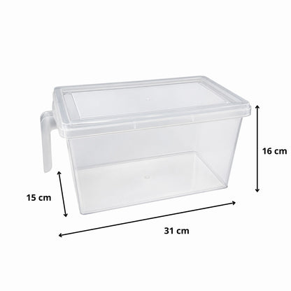 Juego De 4 Organizadores Para Refrigerador Con Tapa Y Asa