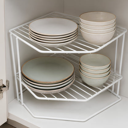 Juego De Organizadores Para Alacena Y Cocina | Estante Esquinero De 3 Niveles Y Canasta Colgante De Hierro