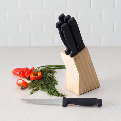 Juego de 6 Cuchillos y Tabla para Picar de Bmabú