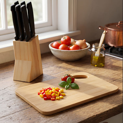Juego de 6 Cuchillos y Tabla para Picar de Bmabú
