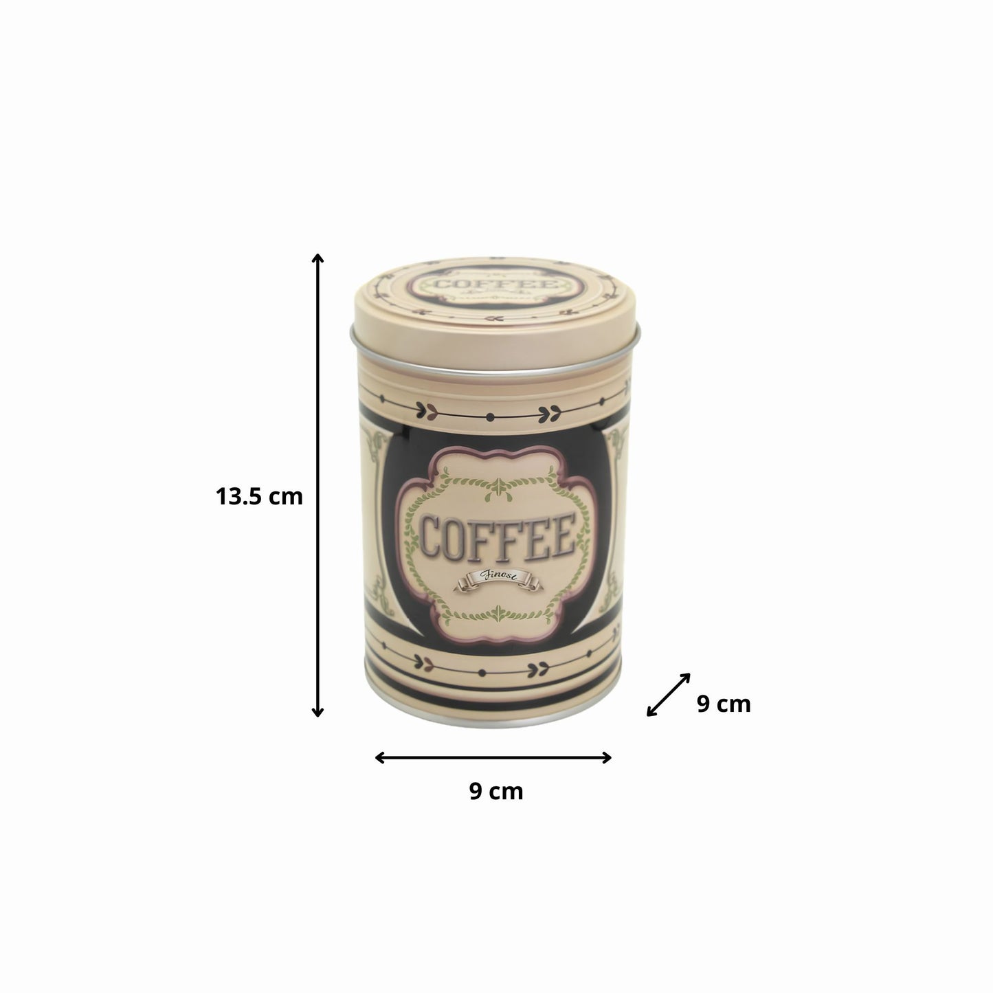 Juego De 3 Latas De Latón Vintage Para Café, Té Y Azúcar