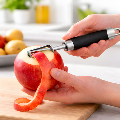 Set de Utensilios de Cocina de Acero Inoxidable (4 Pzs) – Rallador, Cuchara de Helado, Pelador y Batidor