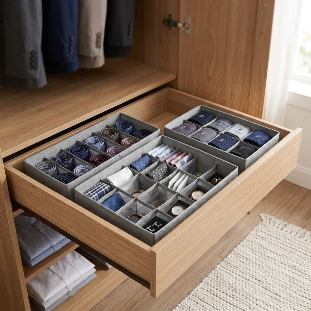 Organizador de Cajones y Clóset (Set de 3) | Organizador de Ropa Interior y Accesorios