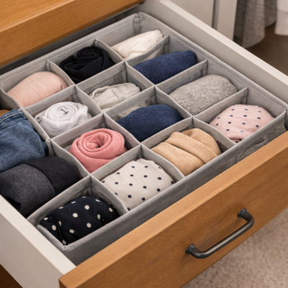 Organizador de Cajones y Clóset (Set de 3) | Organizador de Ropa Interior y Accesorios