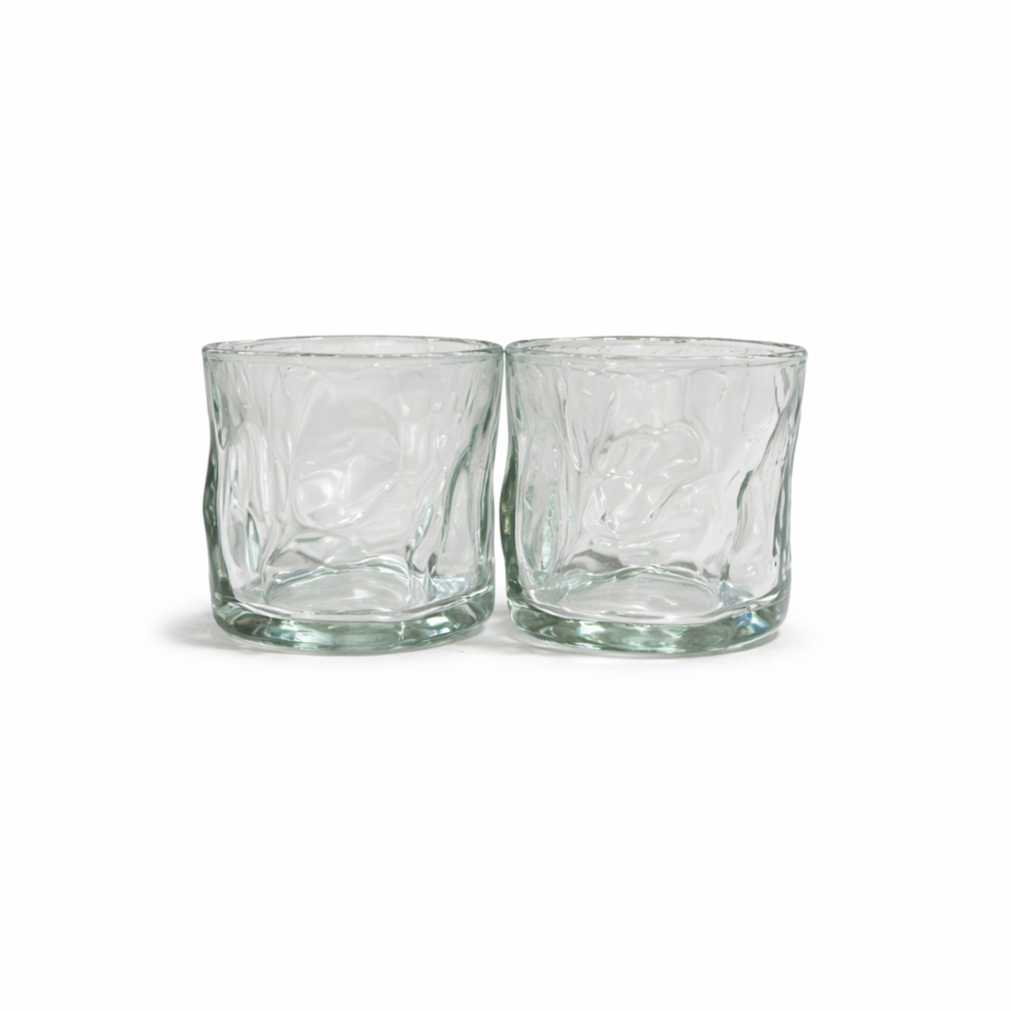 Set de 6 vasos minimalistas de vidrio