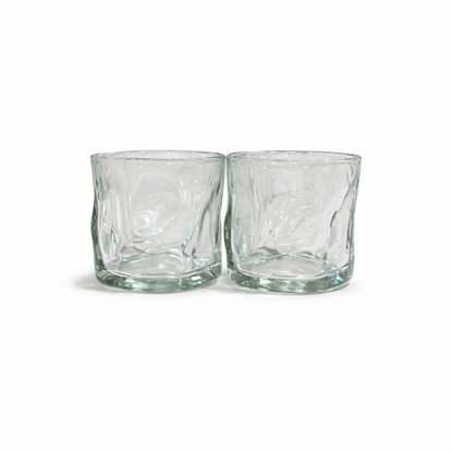 Set de 6 vasos minimalistas de vidrio
