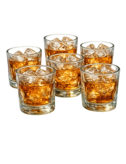 Set de 6 vasos minimalistas de vidrio