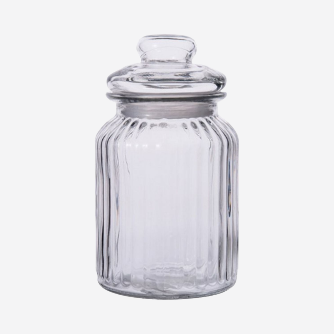 Tarro de Vidrio Acanalado 900ml Good & Good | Hermético para Almacenamiento