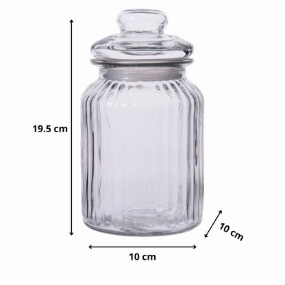 Tarro de Vidrio Acanalado 900ml Good & Good | Hermético para Almacenamiento
