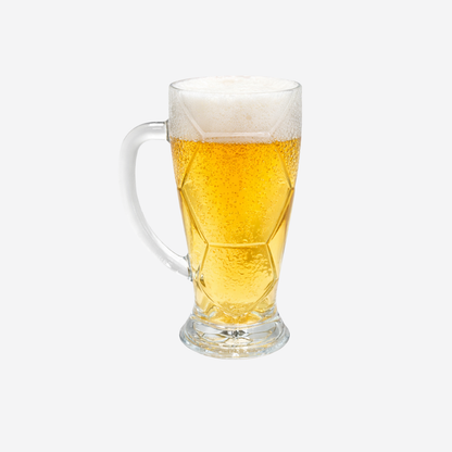 Set de 4 Tarros de Vidrio para Cerveza 600 ml Good & Good | Diseño de Futbol
