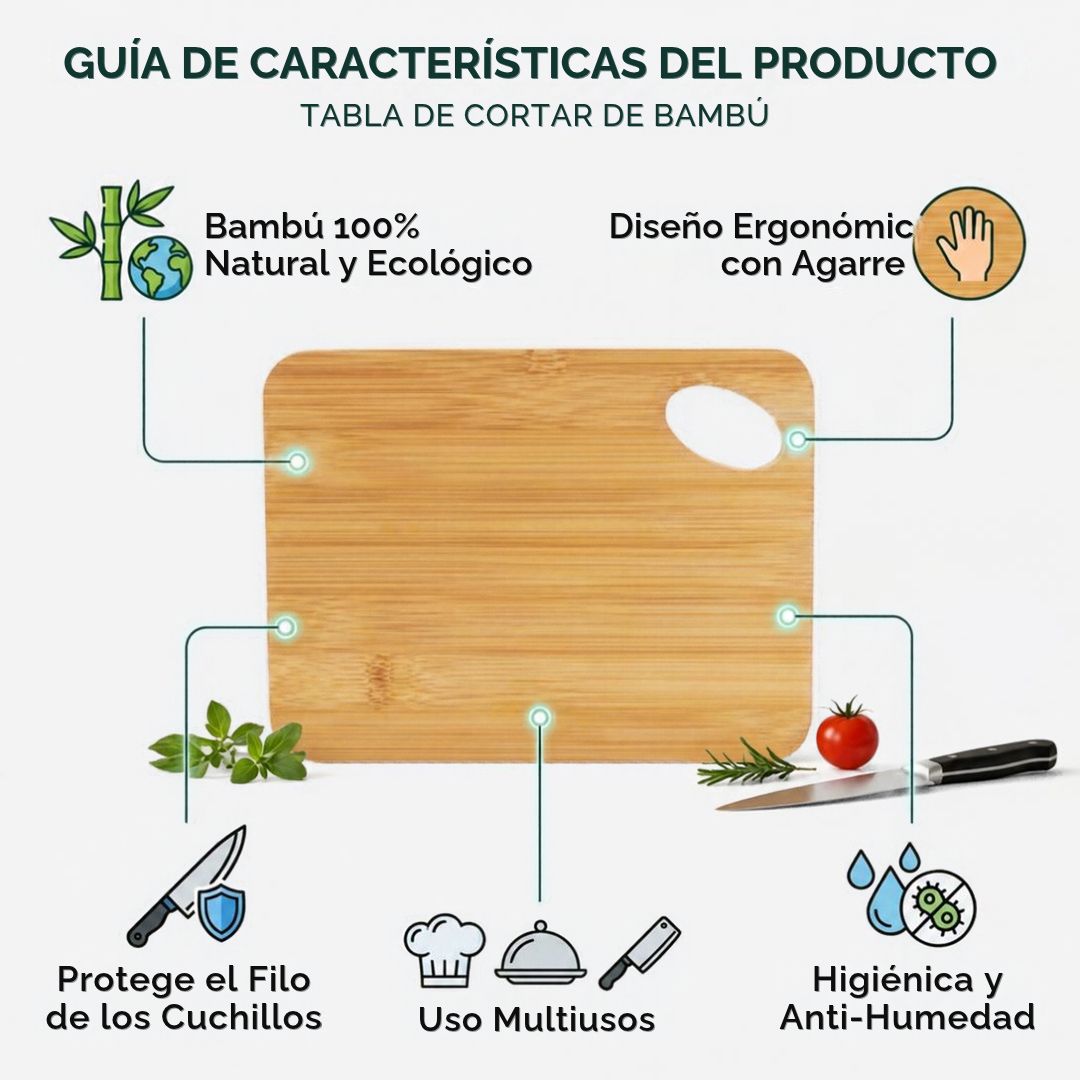 Tabla para Picar de Bambú