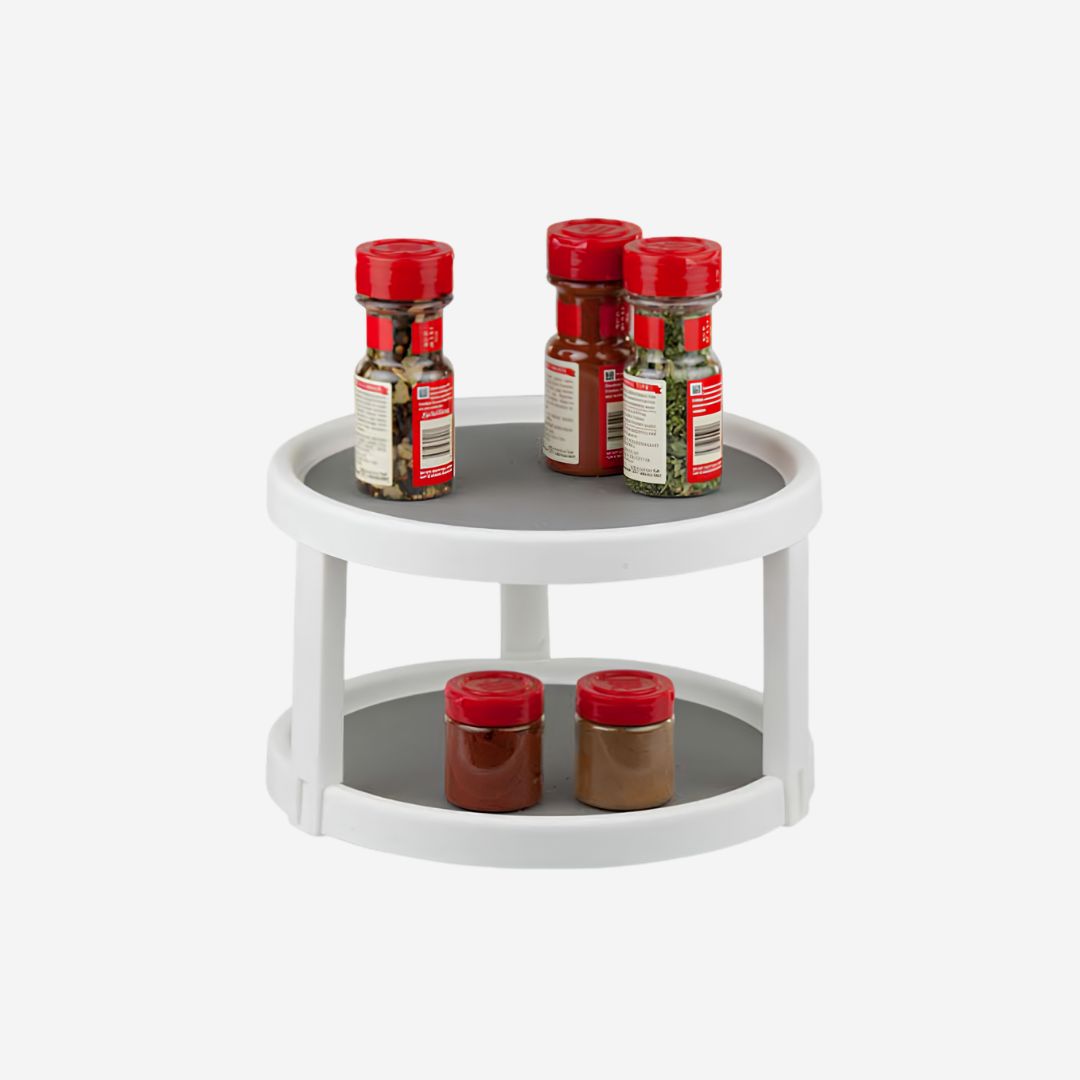 Charola Giratoria 2 Niveles (Lazy Susan) Organizador Multiusos