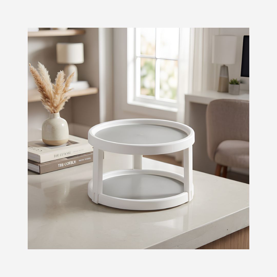 Charola Giratoria 2 Niveles (Lazy Susan) Organizador Multiusos