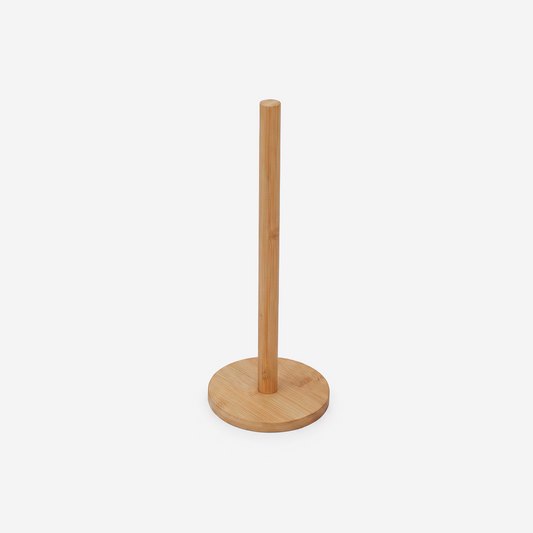 Porta Rollo Papel Dispensador Servitoallas Soporte Bambú