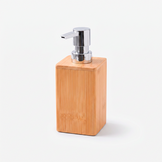 Dispensador De Jabón Baño Cocina De Bambú