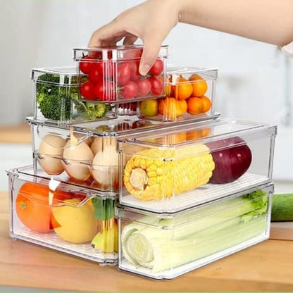 Juego de 8 organizadores transparentes para refrigerador