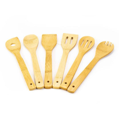 Set de 6 Utensilios de Bambú