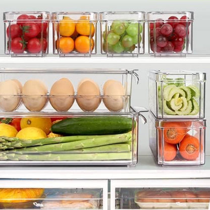 Juego de 8 organizadores transparentes para refrigerador