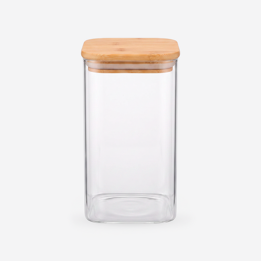 Recipiente de plástico con tapa de Bambú 1.3L
