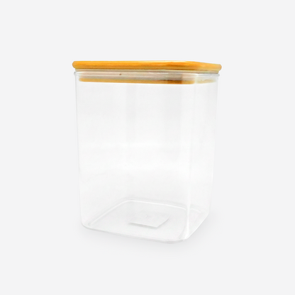 Recipiente de plástico con tapa hermética de bambú 1.7 L