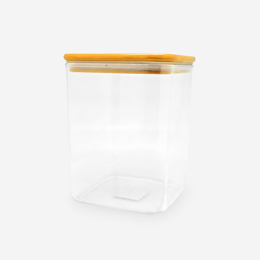 Recipiente de plástico con tapa hermética de bambú 1.7 L