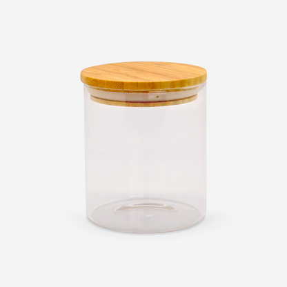 Recipiente de cristal con tapa hermética de bambú 650 ml