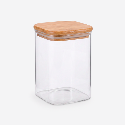 Recipiente con tapa hermética de bambú 1.5 L
