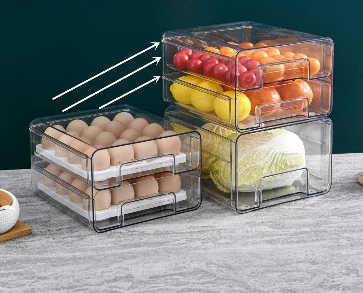 Organizador de 2 niveles para 32 huevos