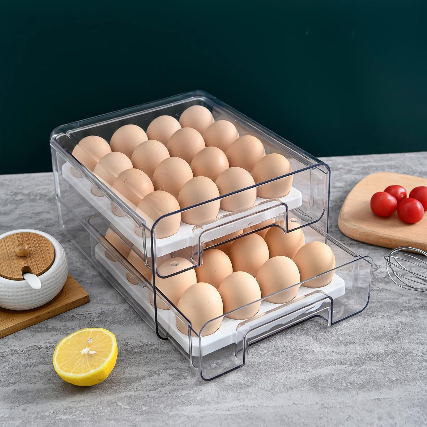 Organizador de 2 niveles para 32 huevos